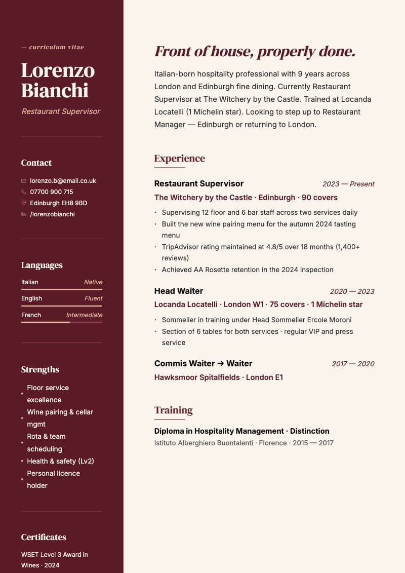 Template Claret