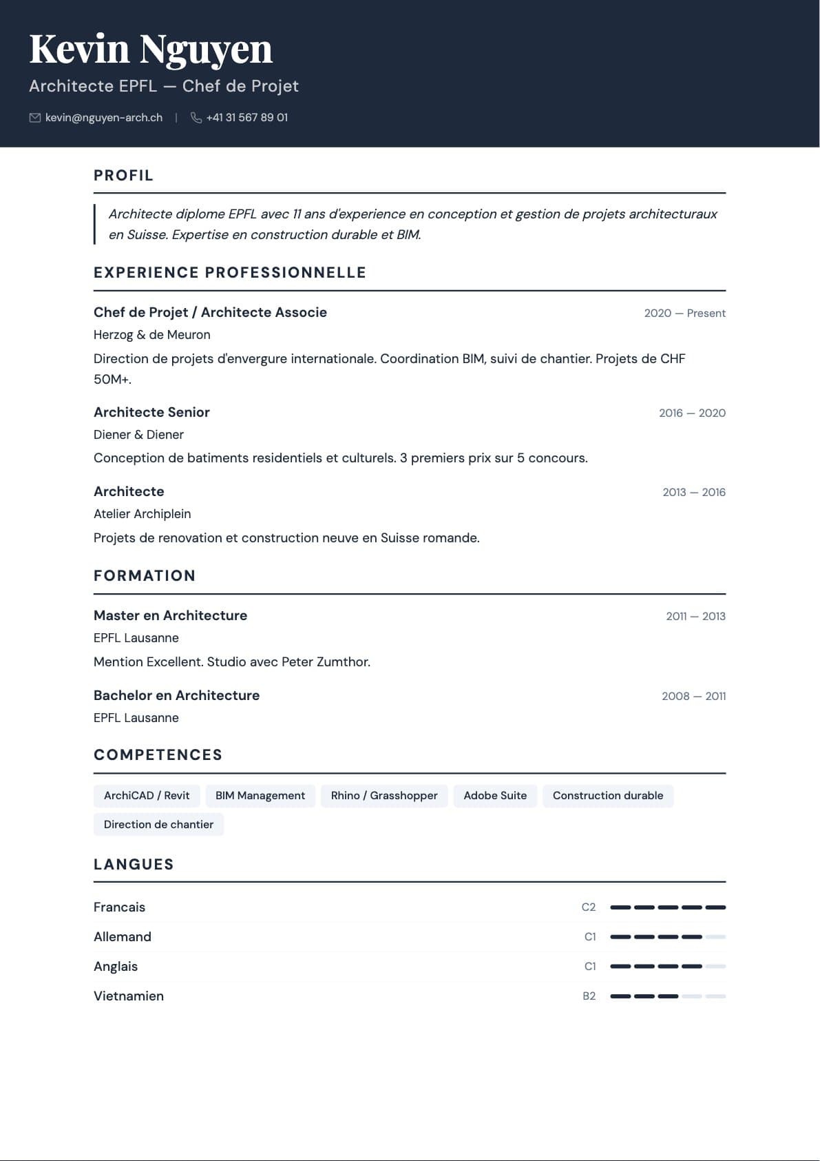 Template Professionnel